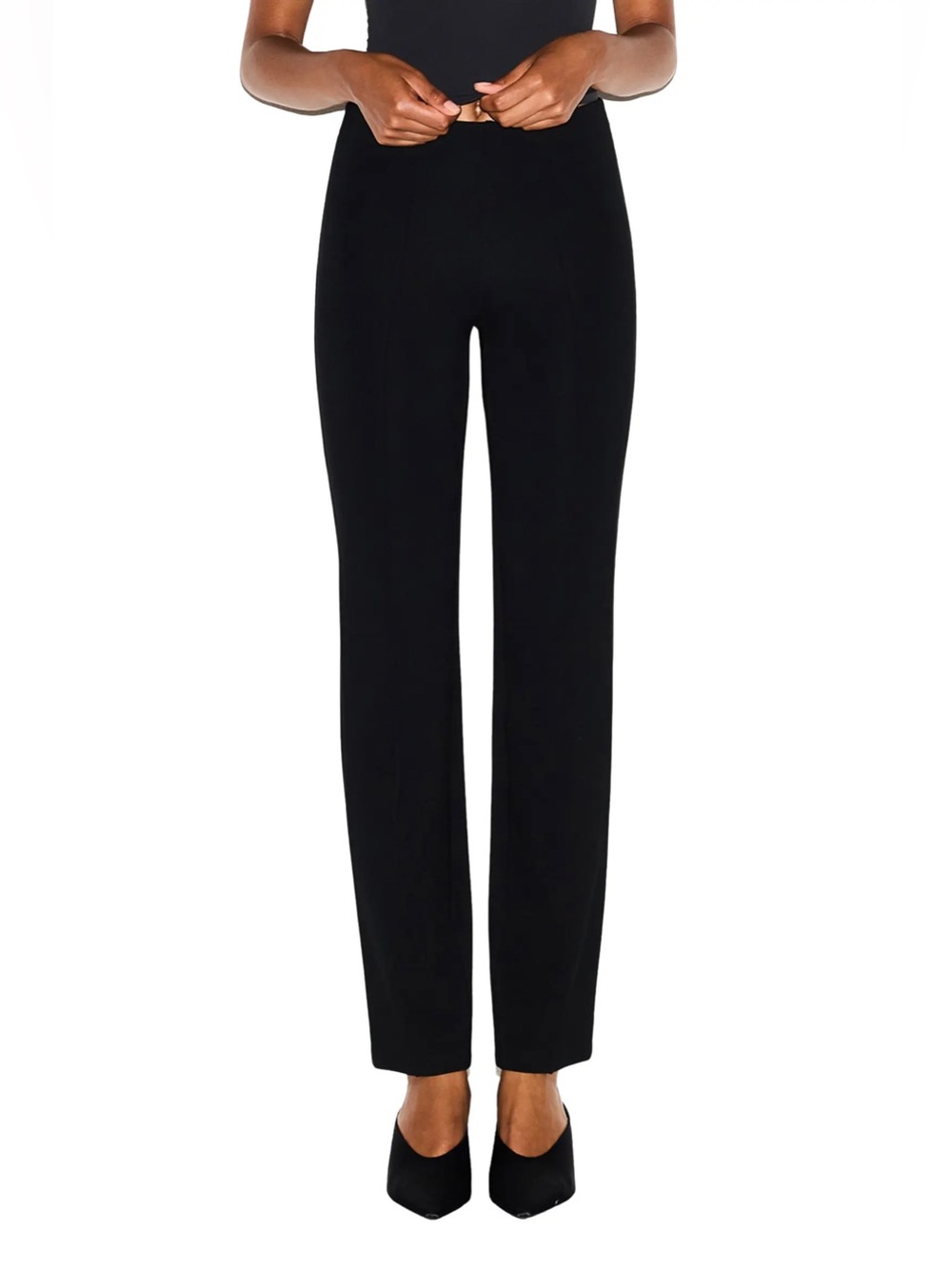 SKIMS The Essential Collection High Waist Pintuck Straight Leg Pants